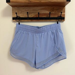 Baby Blue Athelta Mesh Racer Run Short 4" Size Small Excellent Condition